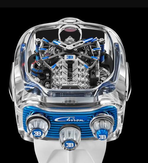 Jacob & Co BUGATTI CHIRON TOURBILLON SAPPHIRE CRYSTAL & BLUE BU210.80.AB.AA.BBRUA Replica watch